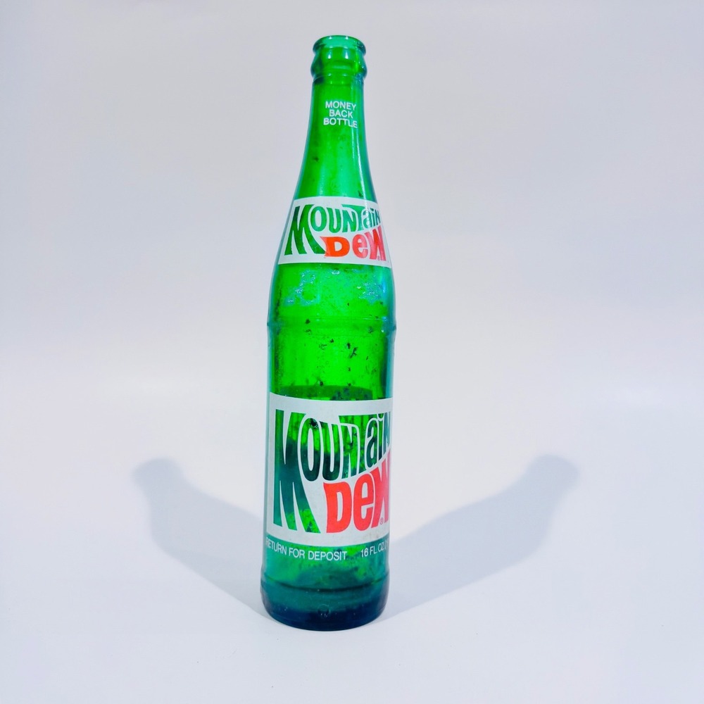 Vintage Mountain Dew Bottle 1Pt‎ 16oz Single Dot Money Back Bottle